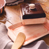 Artisanal Ceramic Butter Dish – Pink & Brown / CHOCOLATE
