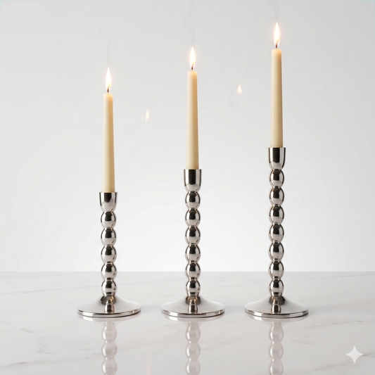 Medium Silver Candle Stand