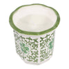Plumeria Green and White Ceramic Scented Candle