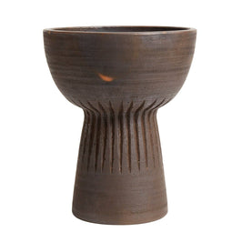 Bowl Fire L - Brown / Black Terracotta - Indonesia - Marigold Market