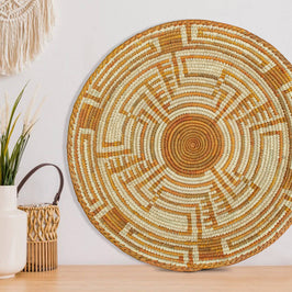 Sunset Orange Abstract Basket