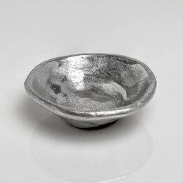 Silver Textured Serving Bowl