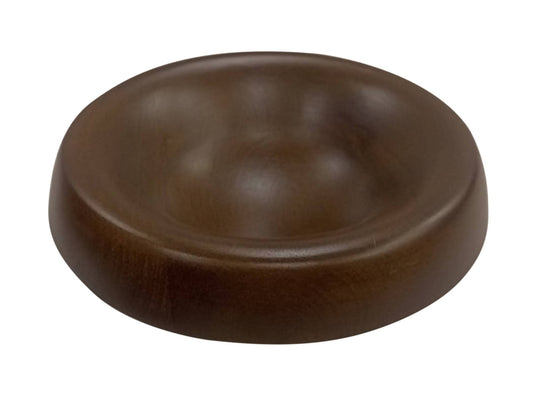 Sm Round Turned Serving Bowl Dark Walnut Dia 9.84"