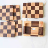 Wooden Checkered Wood Coaster