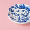 Small Ceramic Garlic Grater Plate - Blue & White
