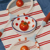 Medium Ceramic Grater Plate - Red & Blue