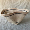 Striped and Waved Palm Leaf Dancing Basket