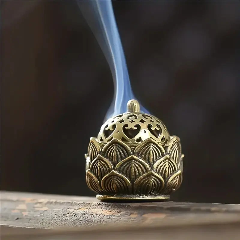 Hollow Lotus Shaped Incense Burner, Incense Holder
