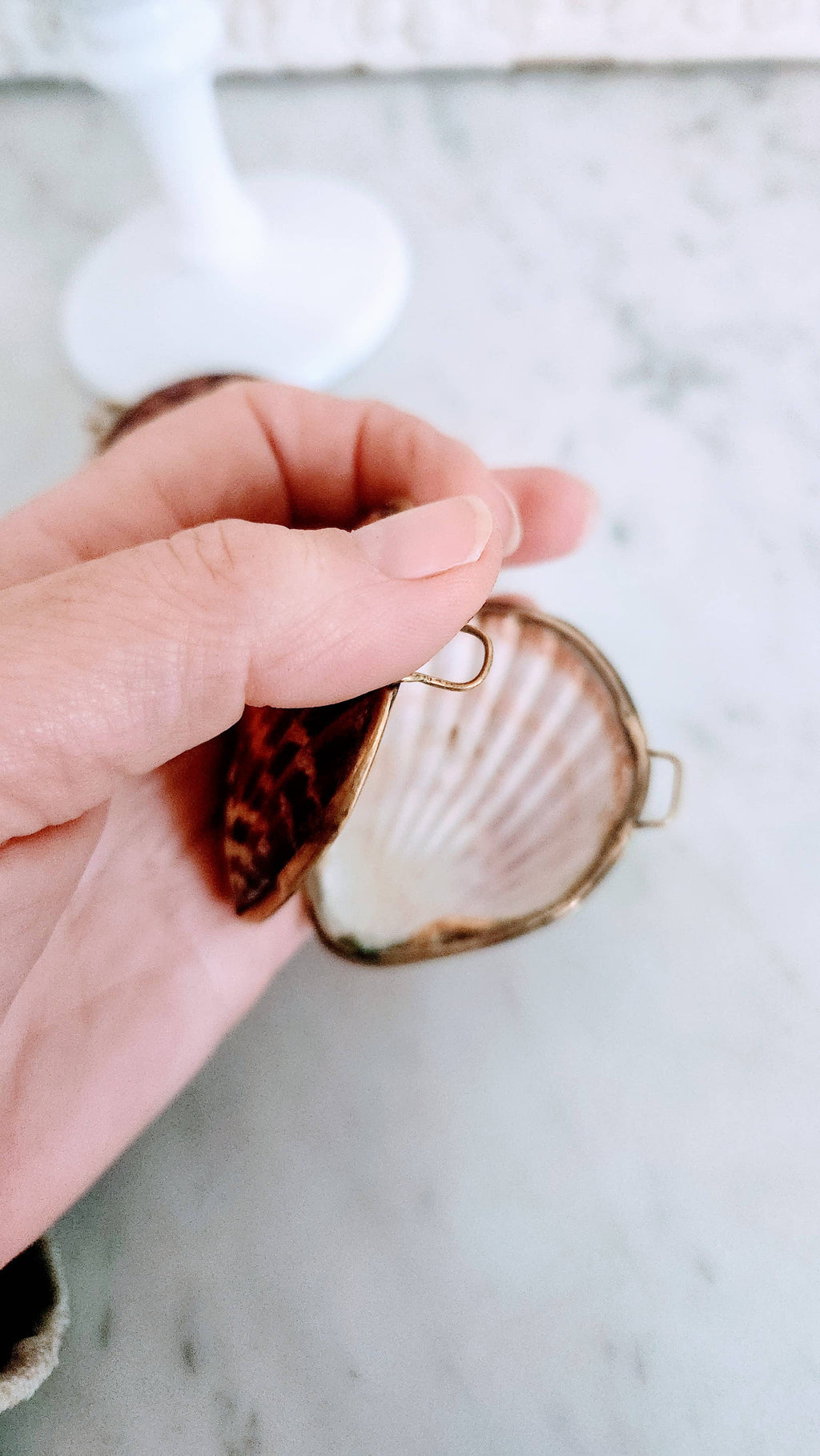 Pink Pectin Scallop Trinket Box
