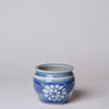 Hand Painted Floral Blue and White Porcelain Small Pot