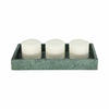 Green 12x6 in. Marble Rectangular Modern Candle Tray