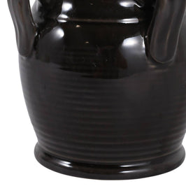 Black Ceramic Pen Holder w/ Handles