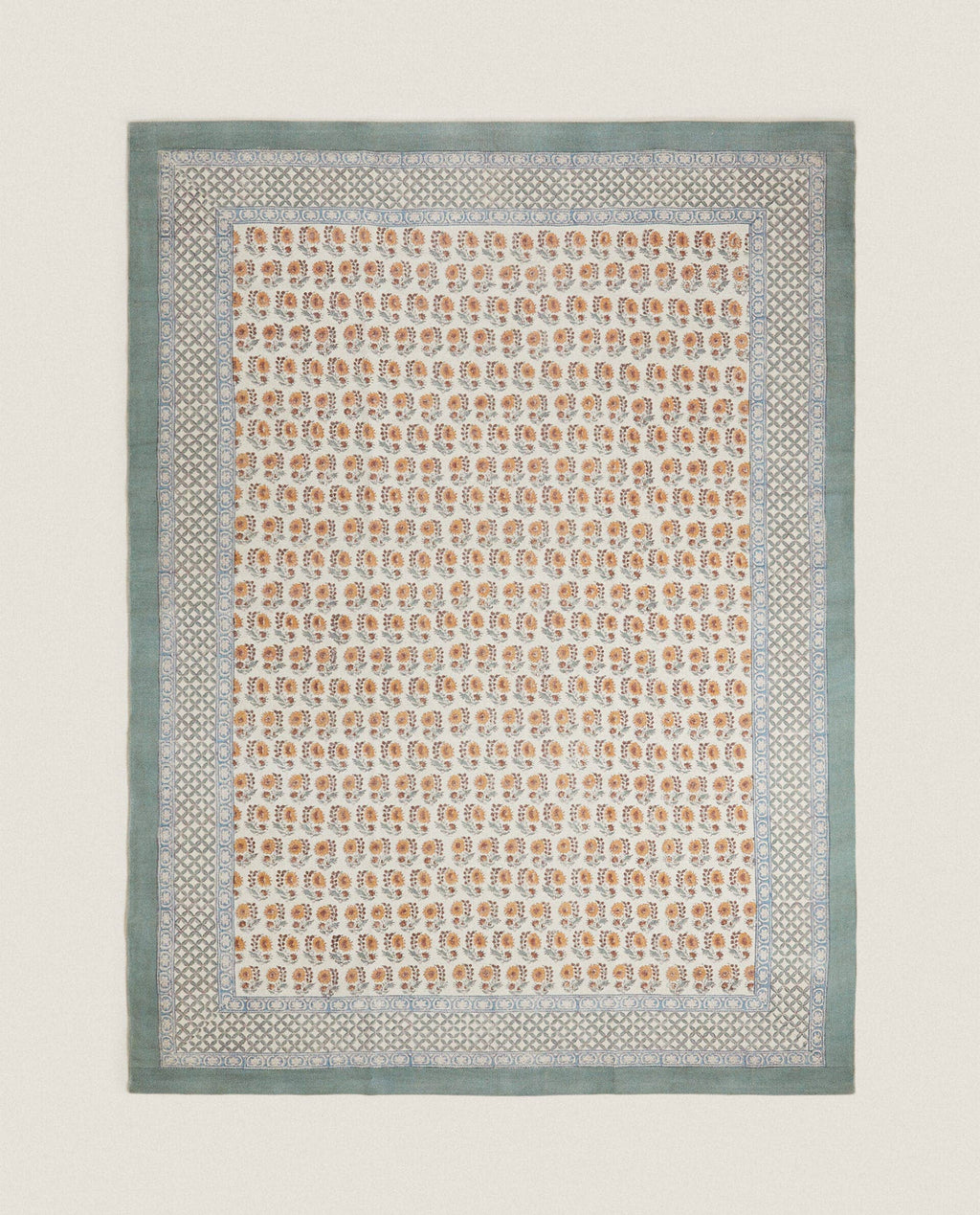 Renu Hand Printed Hand  Knotted Rug - Marigold Market