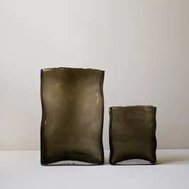 Meadows Brown Handblown Vase - Large
