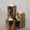 Chocolate Onyx Candle Holders