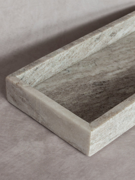 Beige Stone Vanity Tray - India