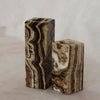 Chocolate Onyx Candle Holders