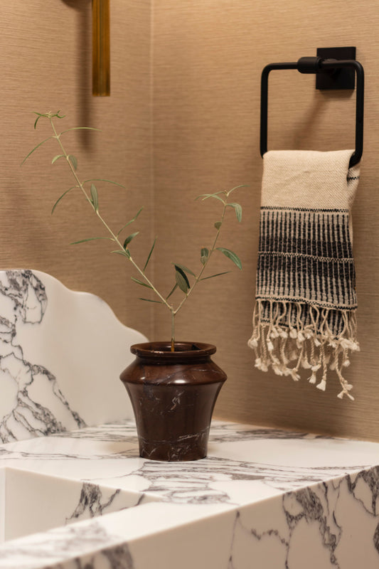 Marina Marble Angled Vase