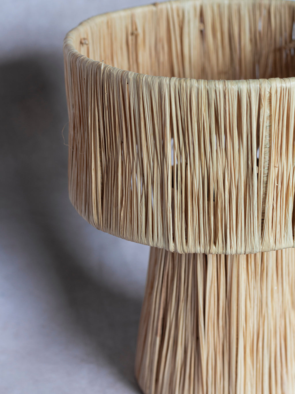 Handmade Woven Raffia Table Lamp Shade 25cm