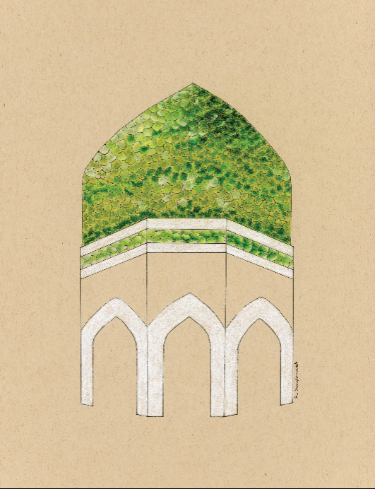 Moss Dome — Blank Notecard